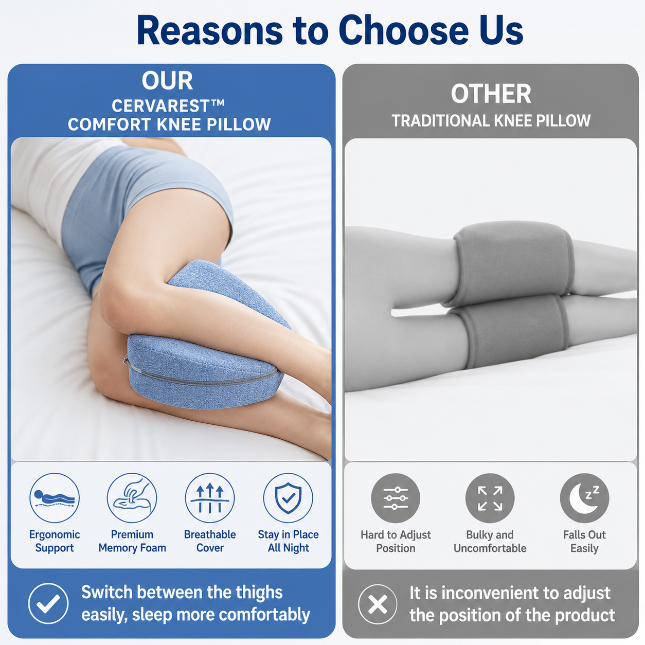 CervaRest™ Comfort Knee Pillow