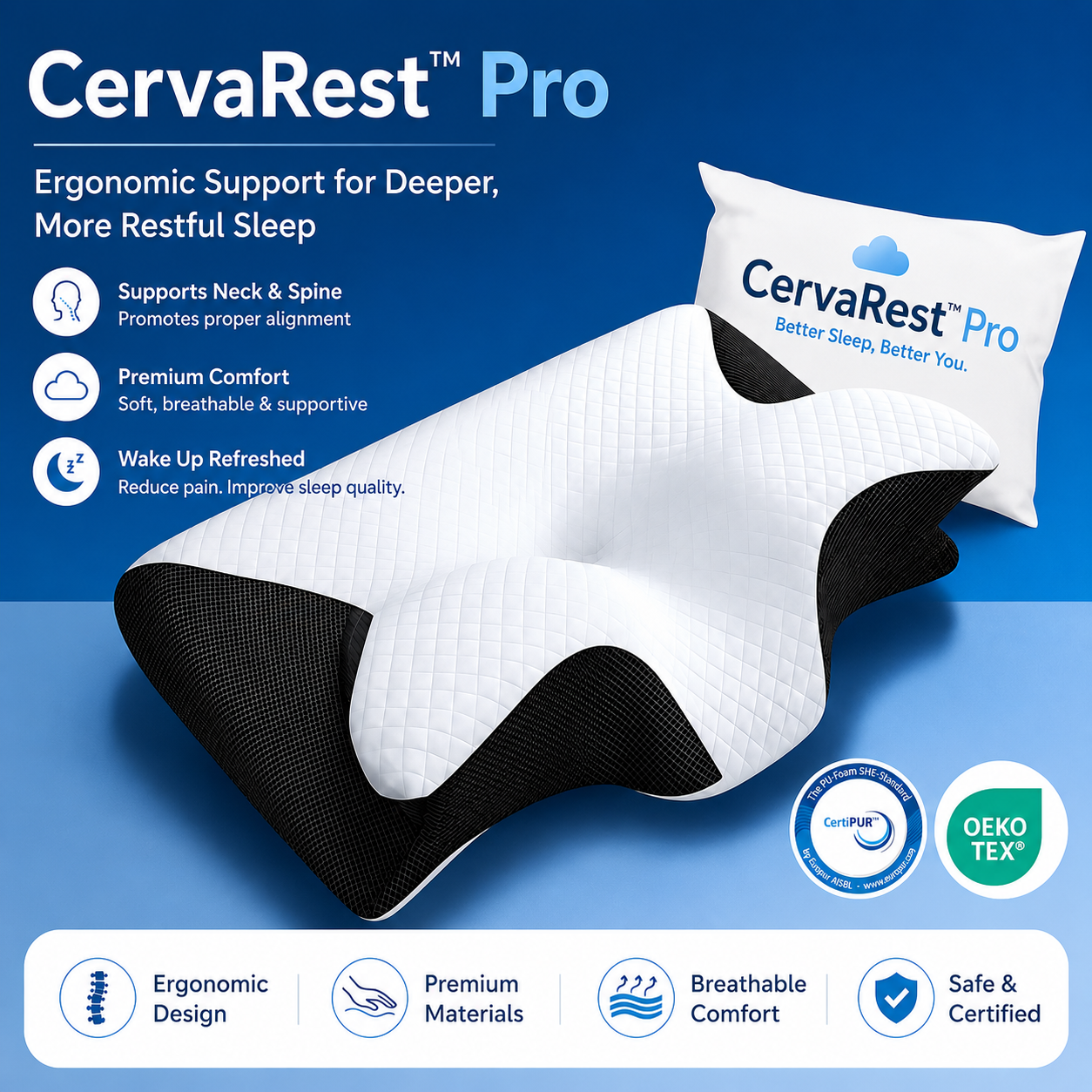 CervaRest™ Pro Relief Pillow