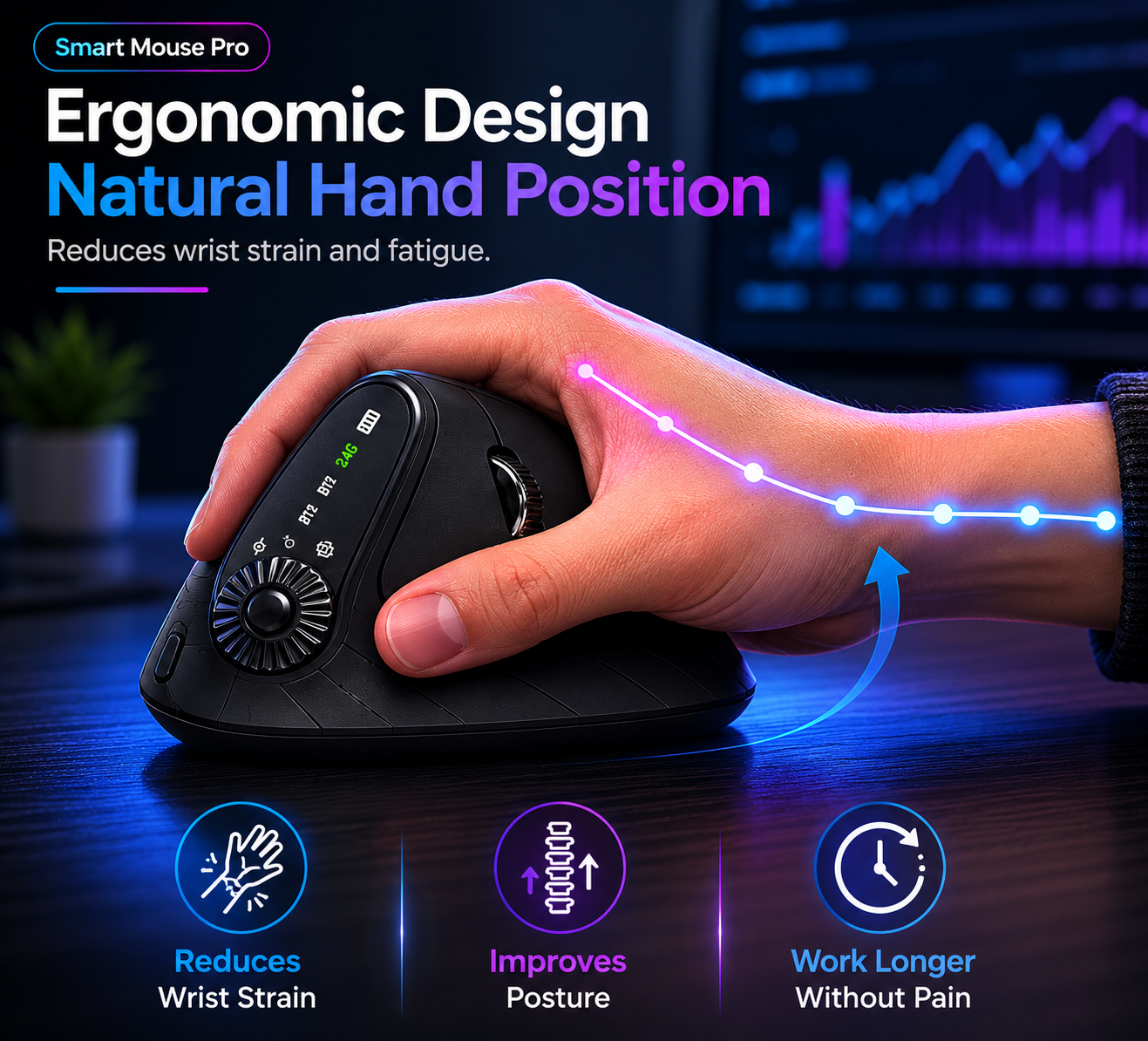 ErgoLift™ Smart Mouse Pro