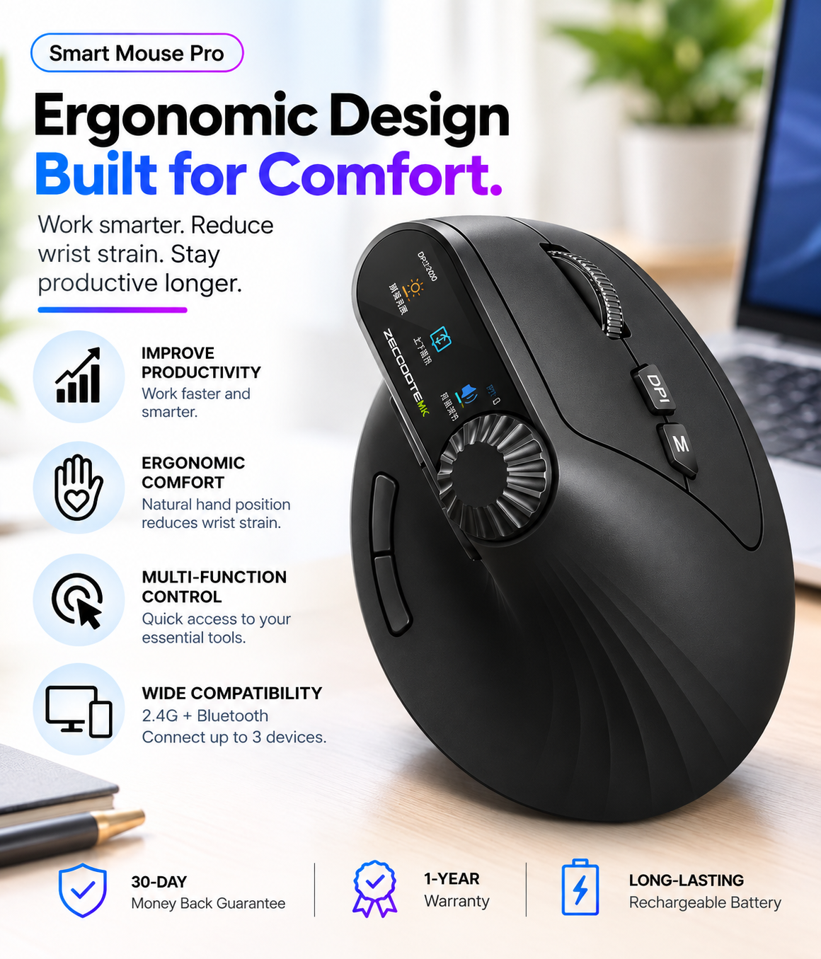ErgoLift™ Smart Mouse Pro