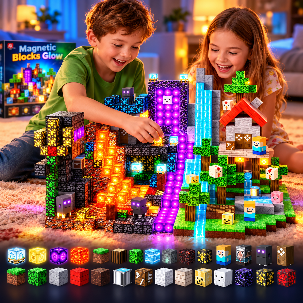 Magnetic Blocks Glow