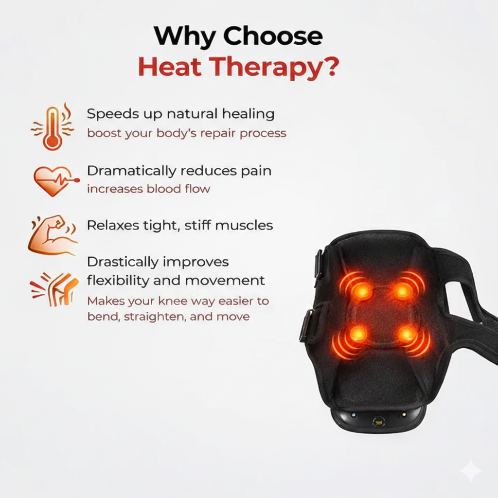 KneeBliss™ Heat & Red Light Therapy Massager