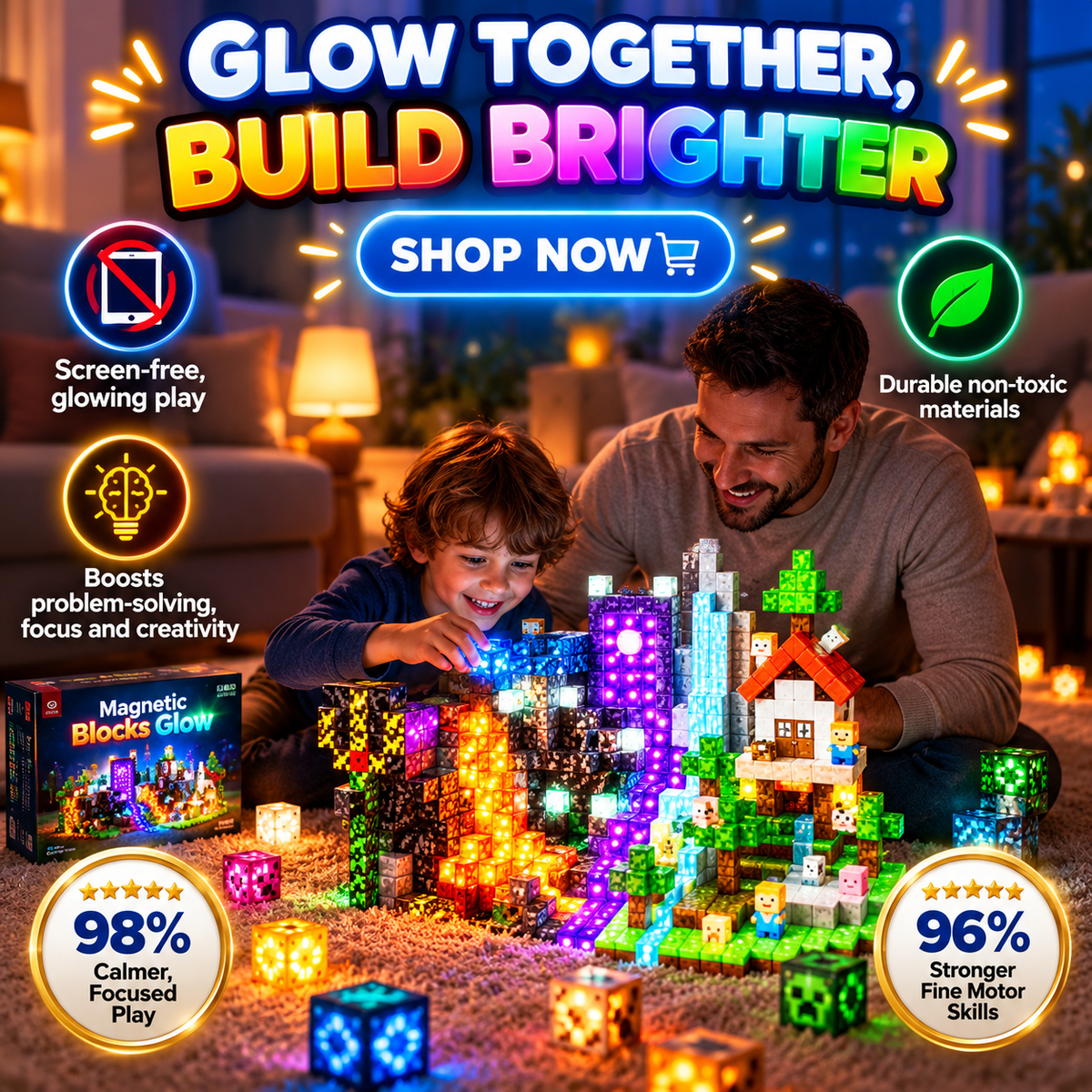 Magnetic Blocks Glow