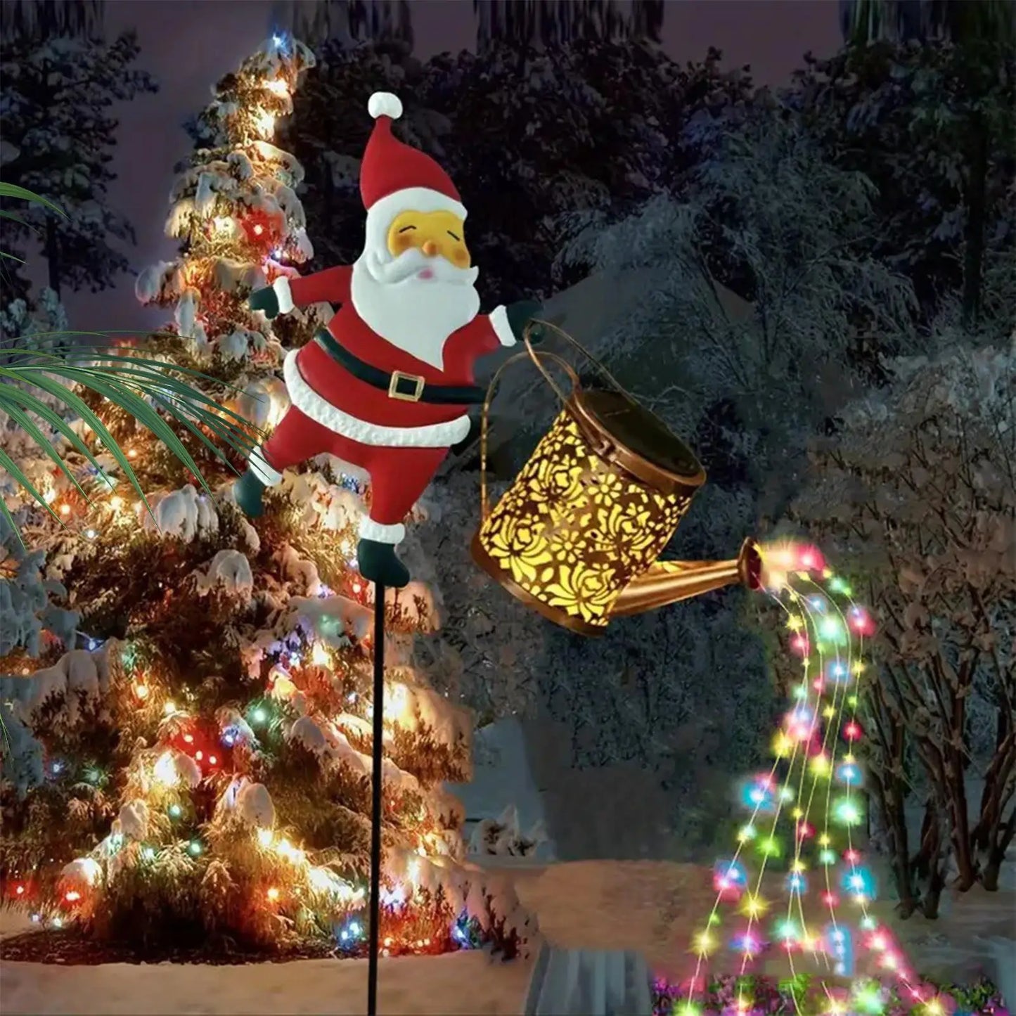 Santa Solar Pouring Light