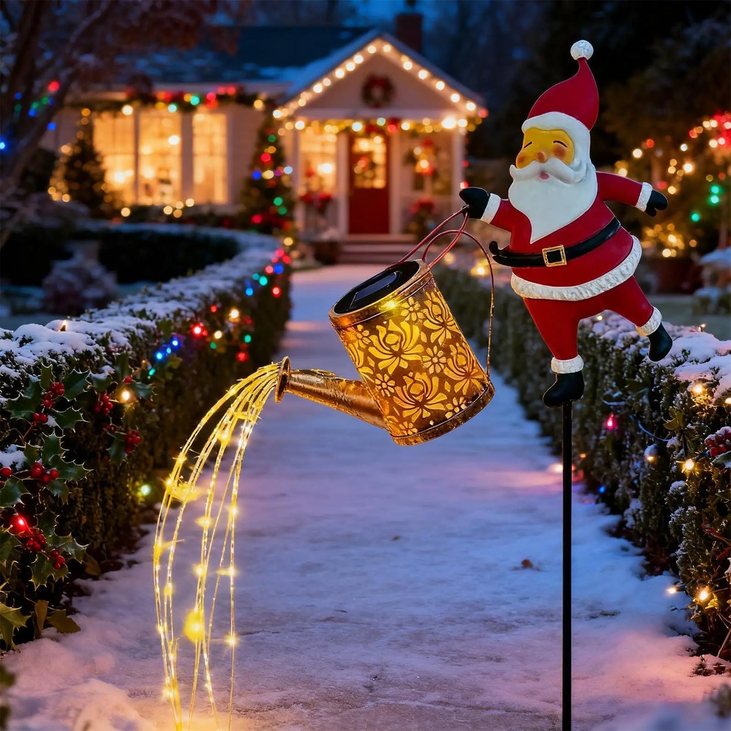 Santa Solar Pouring Light