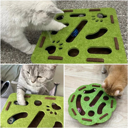 PurrPuzzle™ Felt Cat Maze Toy