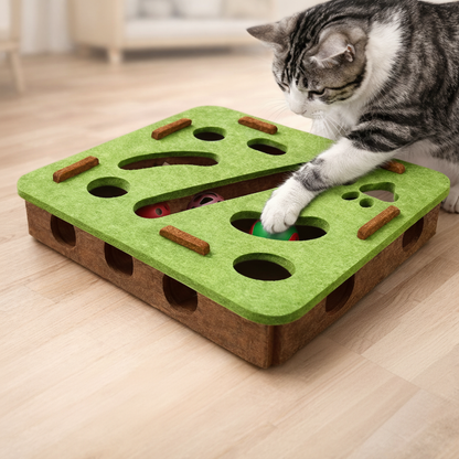 PurrPuzzle™ Felt Cat Maze Toy