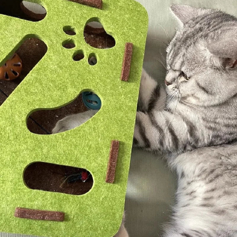PurrPuzzle™ Felt Cat Maze Toy