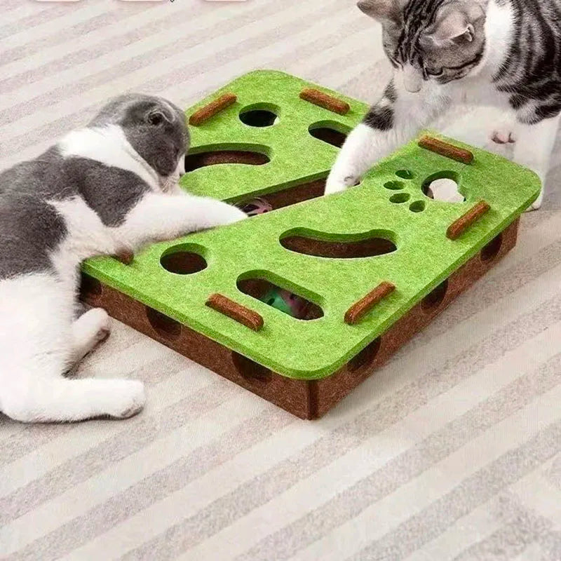 PurrPuzzle™ Felt Cat Maze Toy