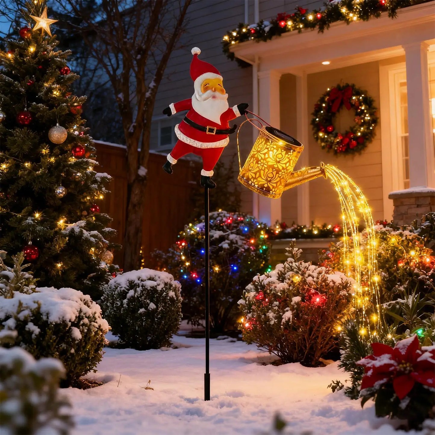 Santa Solar Pouring Light