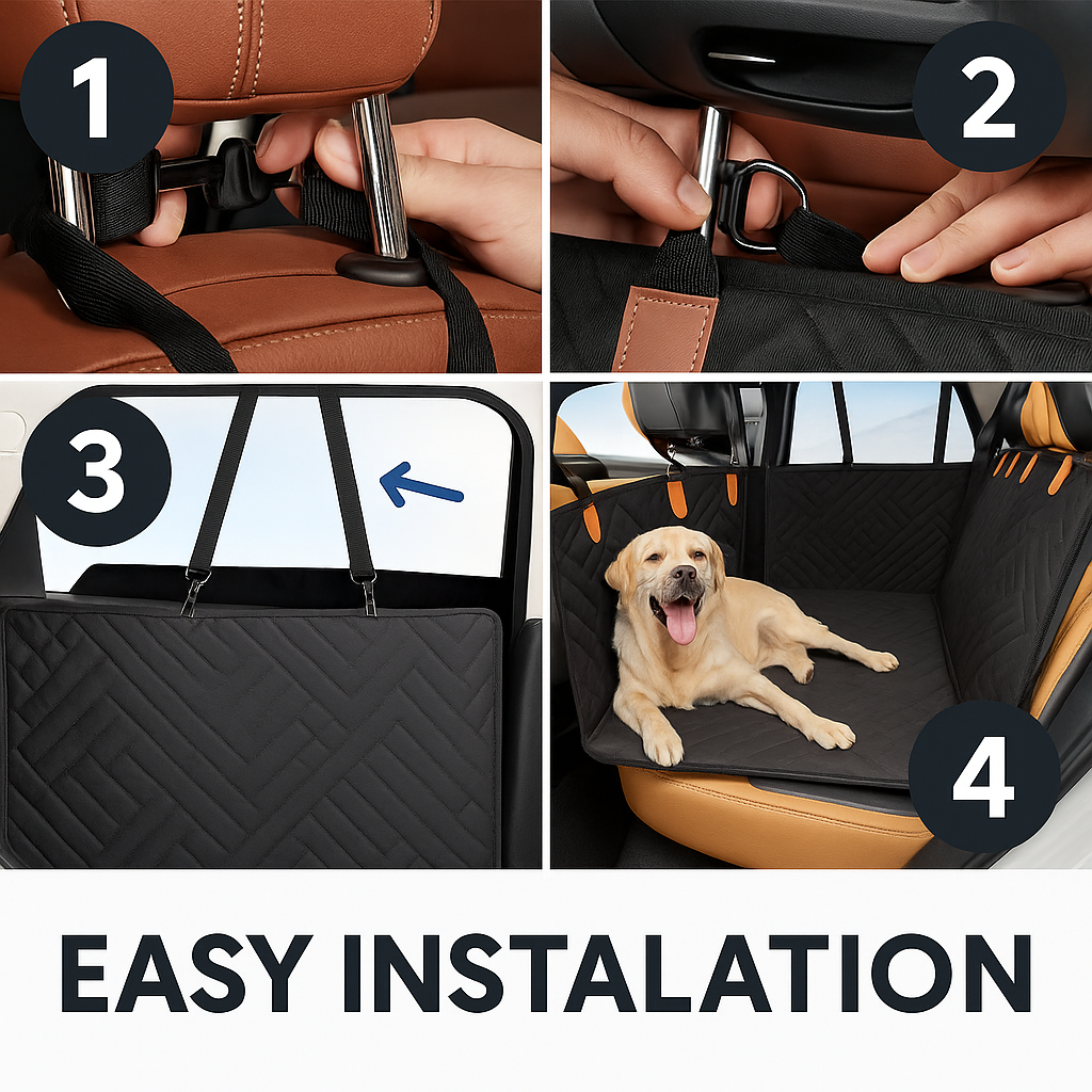 Hard-Base Dog Seat Protector