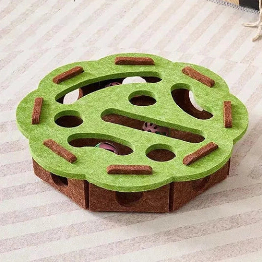 PurrPuzzle™ Felt Cat Maze Toy
