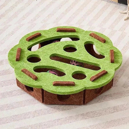 PurrPuzzle™ Felt Cat Maze Toy