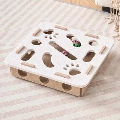 PurrPuzzle™ Felt Cat Maze Toy
