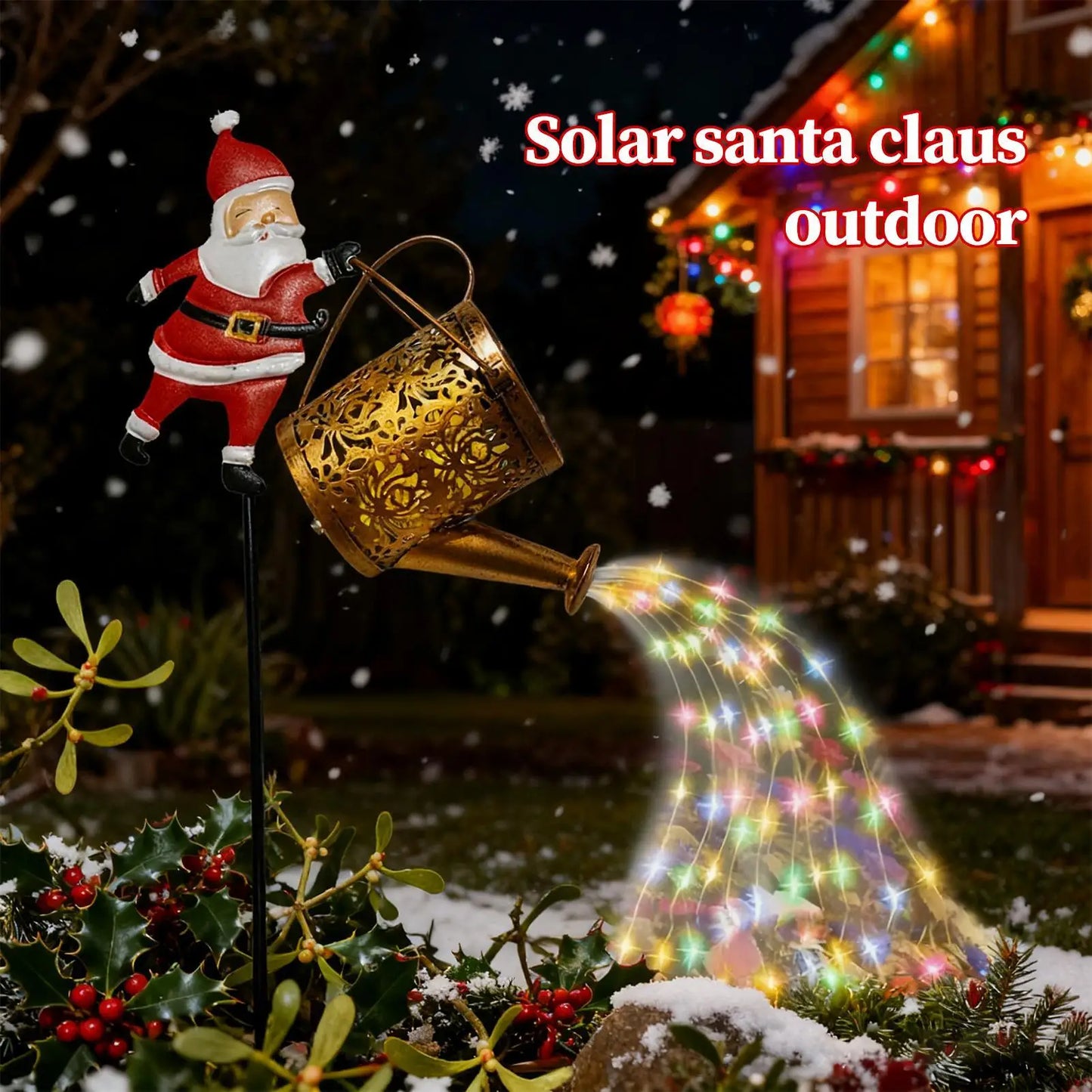 Santa Solar Pouring Light