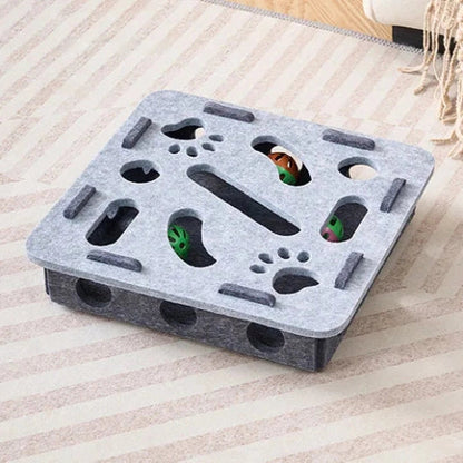 PurrPuzzle™ Felt Cat Maze Toy